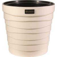 Кашпо Бархан 12л кремовый с вставкой КШ-0547 /1шт/ПП Кашпо Бархан 12л кремовый с вставкой КШ-0547 /1шт/ПП