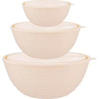 Набор салатников Sugar&Spice (1,2л+2,3л+4,1л) с крышками шампань SE4009 /6шт/ПР Набор салатников Sugar&Spice (1,2л+2,3л+4,1л) с крышками шампань SE4009 /6шт/ПР