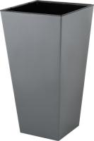 Кашпо Лондон Cube 250*470мм 19,4л вулканический серый с вставкой IG7803 /8шт/ПР  Кашпо Лондон Cube 250*470мм 19,4л вулканический серый с вставкой IG7803 /8шт/ПР
