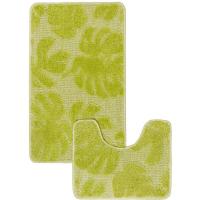 Комплект ковриков д/ванной и WC Монстера 50*80/40*50см зеленый МС2-014 /25шт/ My Crystal
