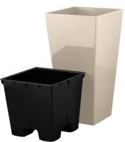 Кашпо Лондон Cube 250*470мм 19,4л калифорнийский миндаль с вставкой IG7803 /8шт/ПР  Кашпо Лондон Cube 250*470мм 19,4л калифорнийский миндаль с вставкой IG7803 /8шт/ПР