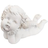 Фигура Ангел задумчивый (белый) L17W9,5H10см 718288/A106