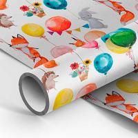 Упаковочная бумага 70*100см "Счастливое событие" 70г/м2 белый крафт MESHU /358079/Рельеф