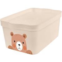 Ящик д/хранения 7,5л Keeplex Happy Мишка топленое молоко LA5125 /10шт/ПР