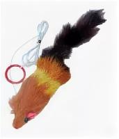 Игрушка к Мышь меховая с пищалкой 10см HWT035/Вестерн