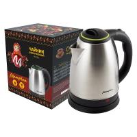 Чайник электр. 1,8л МАТРЕНА сталь, цветы МА-001 зеленый 005458 /12шт/