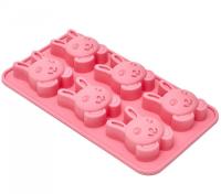 Форма для выпечки кексов ЗАЙЦЫ силикон 26*14,3*3,2см КТ-S-350 Форма для выпечки кексов ЗАЙЦЫ силикон 26*14,3*3,2см КТ-S-350