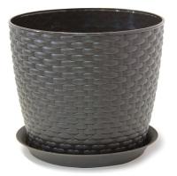 Кашпо РОТАНГ 4,7л коричневый М 3083