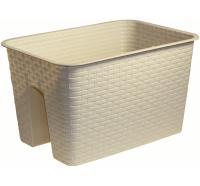 Кашпо на перила РОТАНГ 12л белый М3227 Кашпо на перила РОТАНГ 12л белый М3227