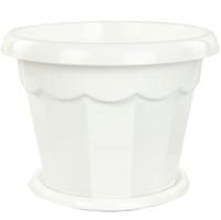 Кашпо Гармония 1,5л белый/М1409 Кашпо Гармония 1,5л белый/М1409