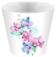 Кашпо д/орх Лондон 160мм 1,6л голубая орхидея с вставкой ING6196/16шт/ПР 