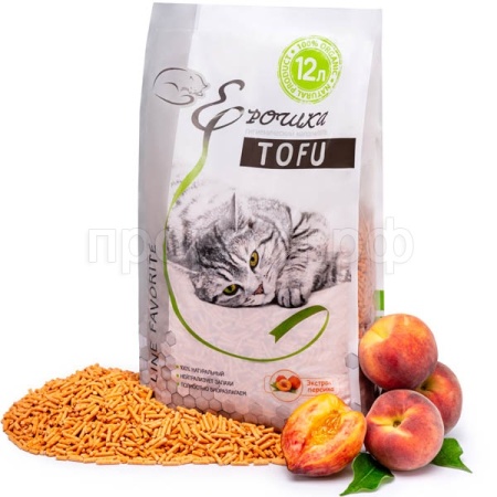 Наполнитель Ерошка Тофу Экстракт персик 12л/5шт