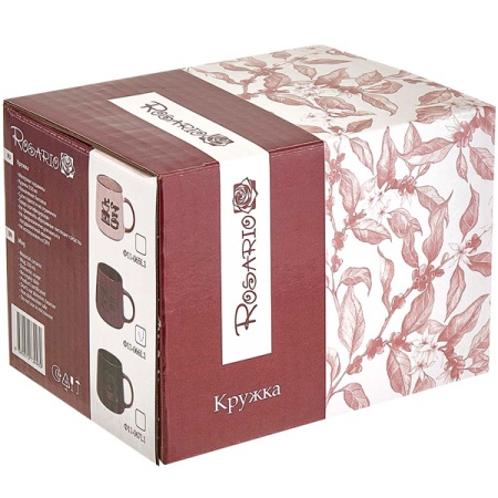 Кружка 350мл Coffee shop кофейный инд. упак. Ф11-066L /48шт/ Rosario