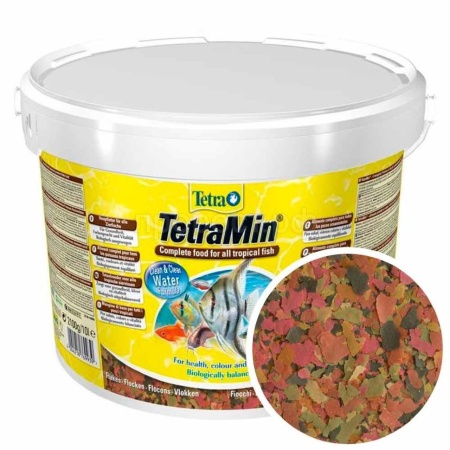 Корм для рыб TetraMin Flakes ведро 10 л хлопья для рыб