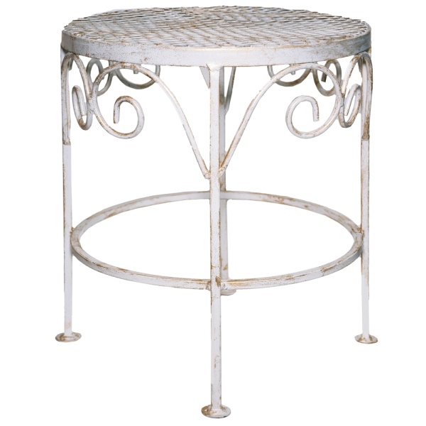 Столик садовый декор ПРОВАНС белый с патиной №2 РЗДИ Столик садовый декор ПРОВАНС белый с патиной №2 РЗДИ