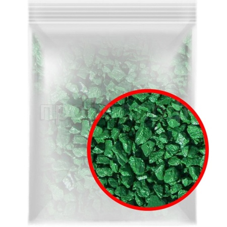 Декор крошка зеленая 2кг фр.5-10мм 1шт Наш кедр