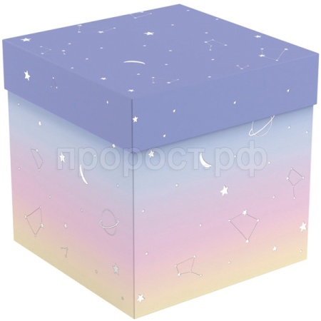 Коробка складная подарочная "Universe" (15*15*15см) отд фольгой MESHU /Рельеф