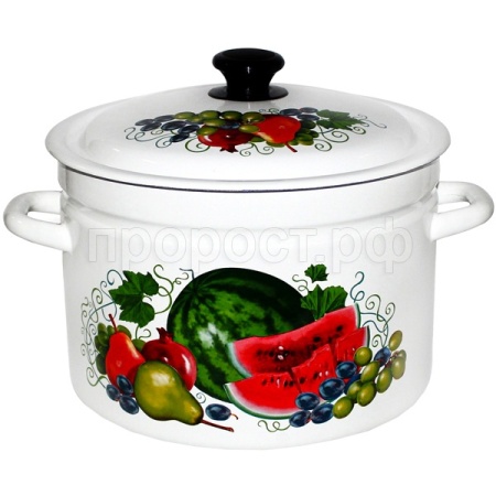 Кастрюля 6л эмаль цил борт белая Восточные дары 41804-182/6-У4 /4шт/Керчь   Кастрюля 6л эмаль цил борт белая Восточные дары 41804-182/6-У4 /4шт/Керчь