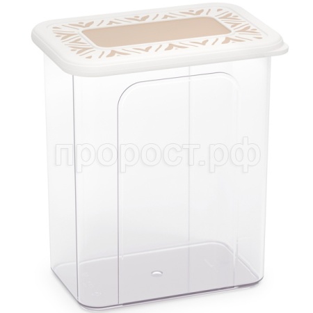 Емкость д/сыпуч. прод. прямоуг. 2,2л Эстетика бело-бежевый М8736 /12шт/ Альтерн Емкость д/сыпуч. прод. прямоуг. 2,2л Эстетика бело-бежевый М8736 /12шт/ Альтерн