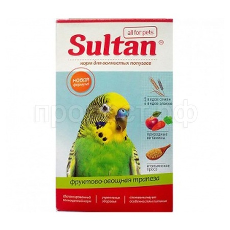 Султан для волнистых попугаев Трапеза с фруктами и овощами 500гр 