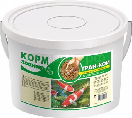 Корм для прудовых рыб ГРАН-КОИ плавающие гранулы 3,2кг Корм для прудовых рыб ГРАН-КОИ плавающие гранулы 3,2кг