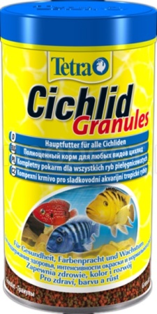 Корм для рыб Tetra Cichlid Granules банка 500 мл гранулы для цихлид и крупных рыб Корм для рыб Tetra Cichlid Granules банка 500 мл гранулы для цихлид и крупных рыб