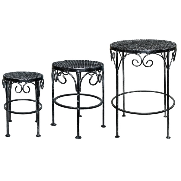 Столик садовый декор ПРОВАНС черный с патиной №2 РЗДИ Столик садовый декор ПРОВАНС черный с патиной №2 РЗДИ