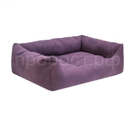 Лежанка прямоугольная пухлая №3 Манеж-бархат фиолет 65*49*16см/94433фиолет