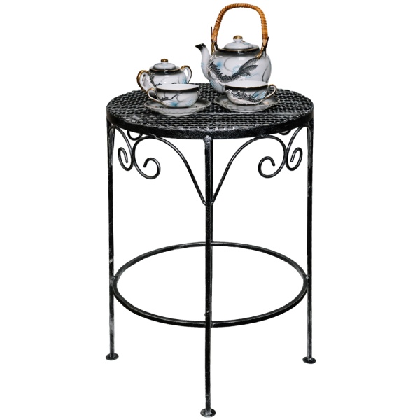 Столик садовый декор ПРОВАНС черный с патиной №3 РЗДИ Столик садовый декор ПРОВАНС черный с патиной №3 РЗДИ