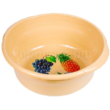 Таз 16л "Новинка" с ручками бежевый 03015 /10шт/Арз 