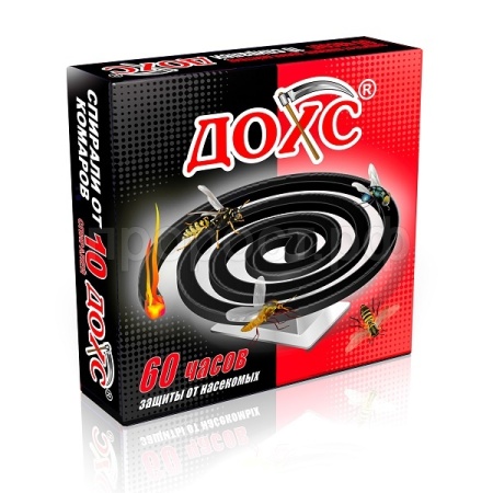 Спирали ДОХС от комаров 10спиралей (черные) 60часов Спирали ДОХС от комаров 10спиралей (черные) 60часов