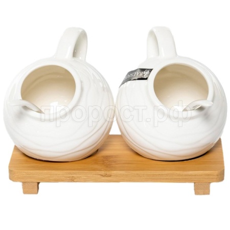 Набор для специй 200мл  Волна (2шт) на подставке 194-48031  Набор для специй 200мл  Волна (2шт) на подставке 194-48031