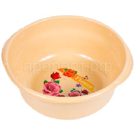 Таз 8л "Новинка" с ручками бежевый 03012 /10шт/Арз