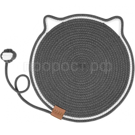 Когтеточка-коврик с хвостом 50см КД-74 темно-серый