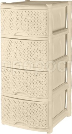 Комод 4 секции Keeplex Fiori бежевый топаз KL3771 /1шт/ПР