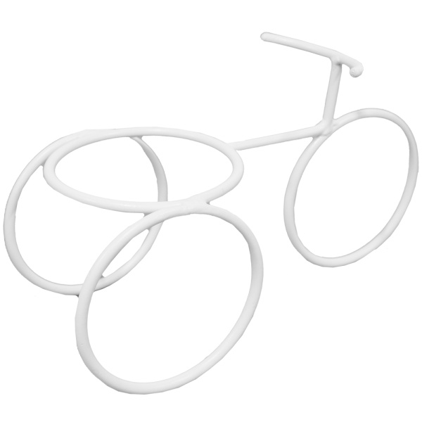 Подставка Настольная РЗДИ Велосипед мини 1 горшок белый