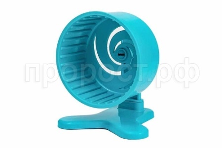 Игрушка для грызунов Колесо D90 Литое пластик с подставкой бирюза/3093