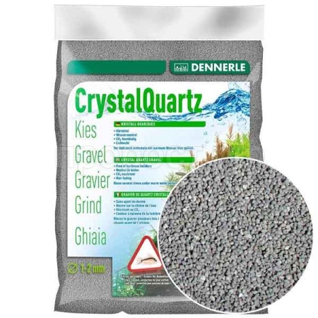 Грунты Dennerle Crystal Quartz темно-серый 1-2мм 5кг/1748 Грунты Dennerle Crystal Quartz темно-серый 1-2мм 5кг/1748