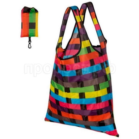 Сумка складная 38*55см Геометрия полиэстер 104364 /100шт/Рыжий Кот