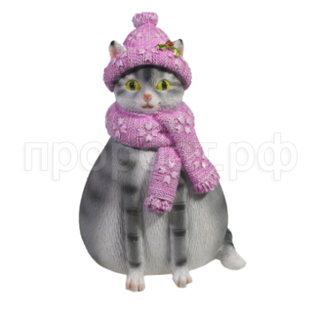 Фигура Копилка Кошка Шарлотта (серая) L10W10H14,5 715256/SK140