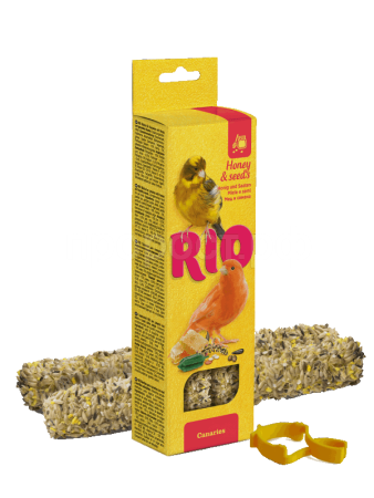 Лакомство д/птиц Палочки РИО д/канареек Мед/орехи 2шт*40г коробка/8шт/22160