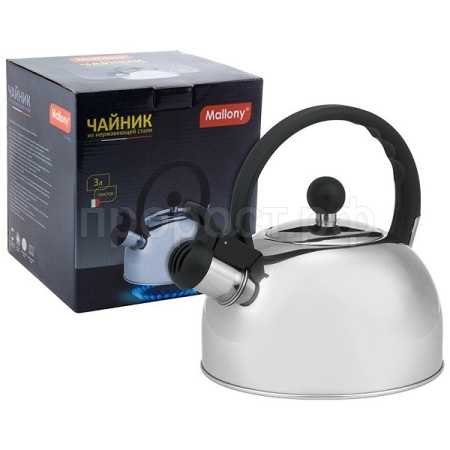 Чайник 3л DJA-3023 нерж.сталь, со свистком, капс.дно  Чайник 3л DJA-3023 нерж.сталь, со свистком, капс.дно