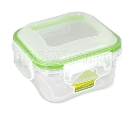 Контейнер д/пищевых продуктов Спессо квадрат зеленый 0,45л С228-01 Контейнер д/пищевых продуктов Спессо квадрат зеленый 0,45л С228-01