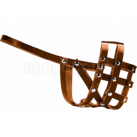 Намордник кожа №D4 сетчатый сука боксер коричневый 050112кор/Дарэлл