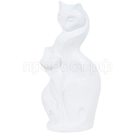 Кошка с котенком (белый глянец) №2 718140/С010