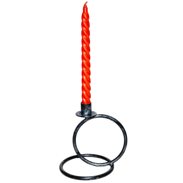 ДЕКОР Подсвечник Кольцо 1 свеча антик серебро РЗДИ/1шт