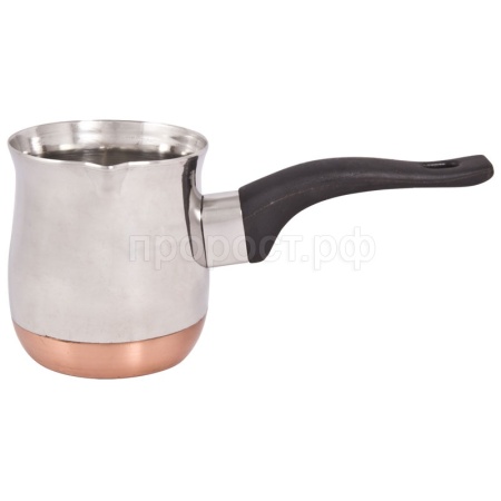 Кофеварка (турка) 350мл стальная с медным дном Кофеварка (турка) 350мл стальная с медным дном