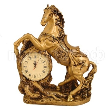 Часы Конь(золото)  L48W22H55см 713124/SH015 