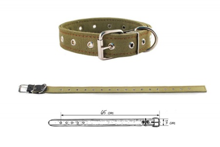 Ошейник брезентовый 30мм Н/У 2-х слойный /180330/Бим