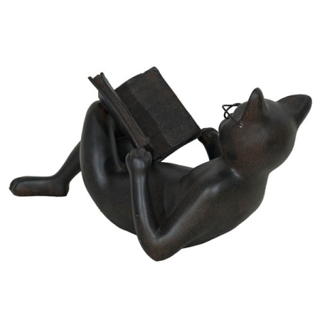 Кот с книгой черный L47W26H23 718039/D104